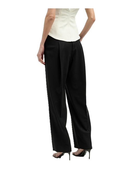 Victoria Beckham Twill Tapered Trousers  Victoria Beckham | 1224WTR005385C1 BLACK